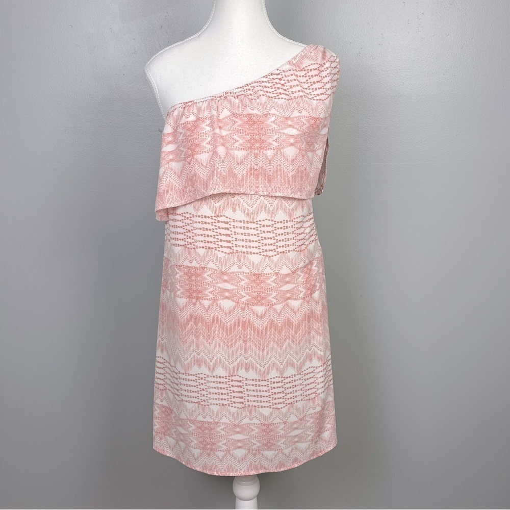 Mabel one shoulder ruffle side zip dress, size XS.